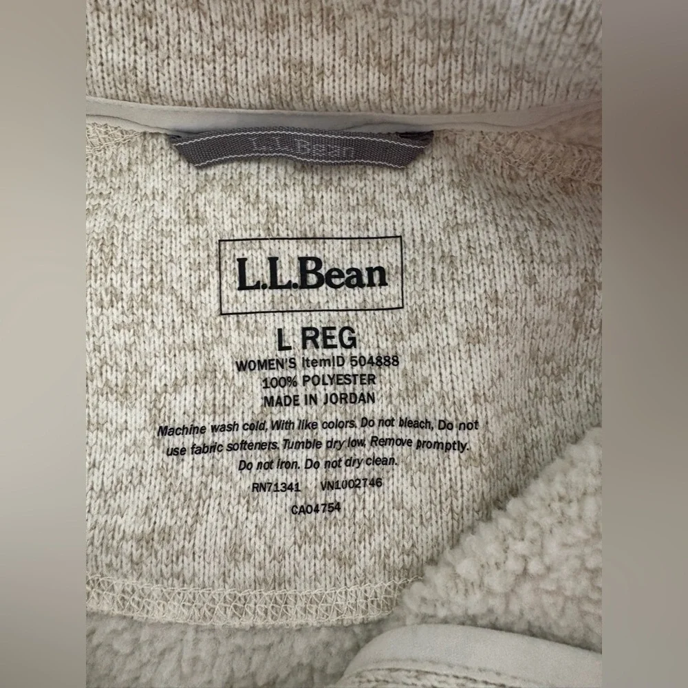 L.L. Bean Women’s Sweater Fleece Full Zip up Jacket - Picture 3 of 9